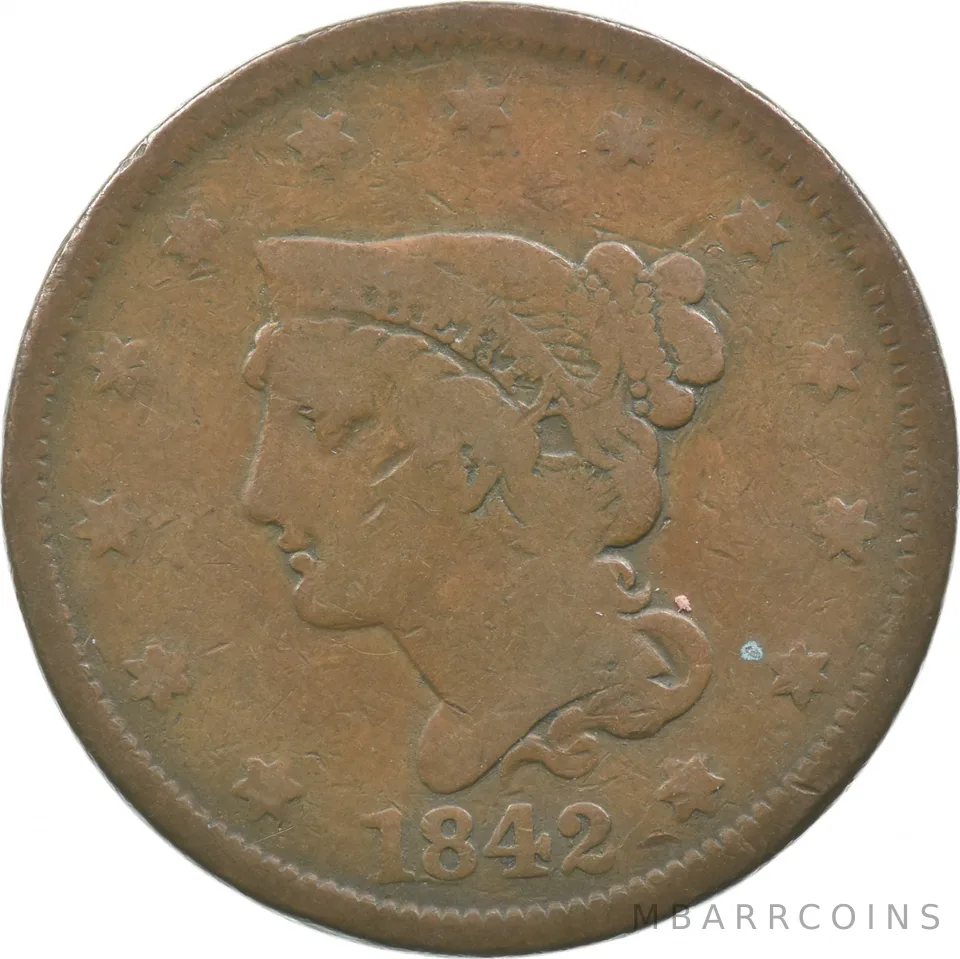 1842 Liberty Head Large Cent Cxnt Brothel Token *3240