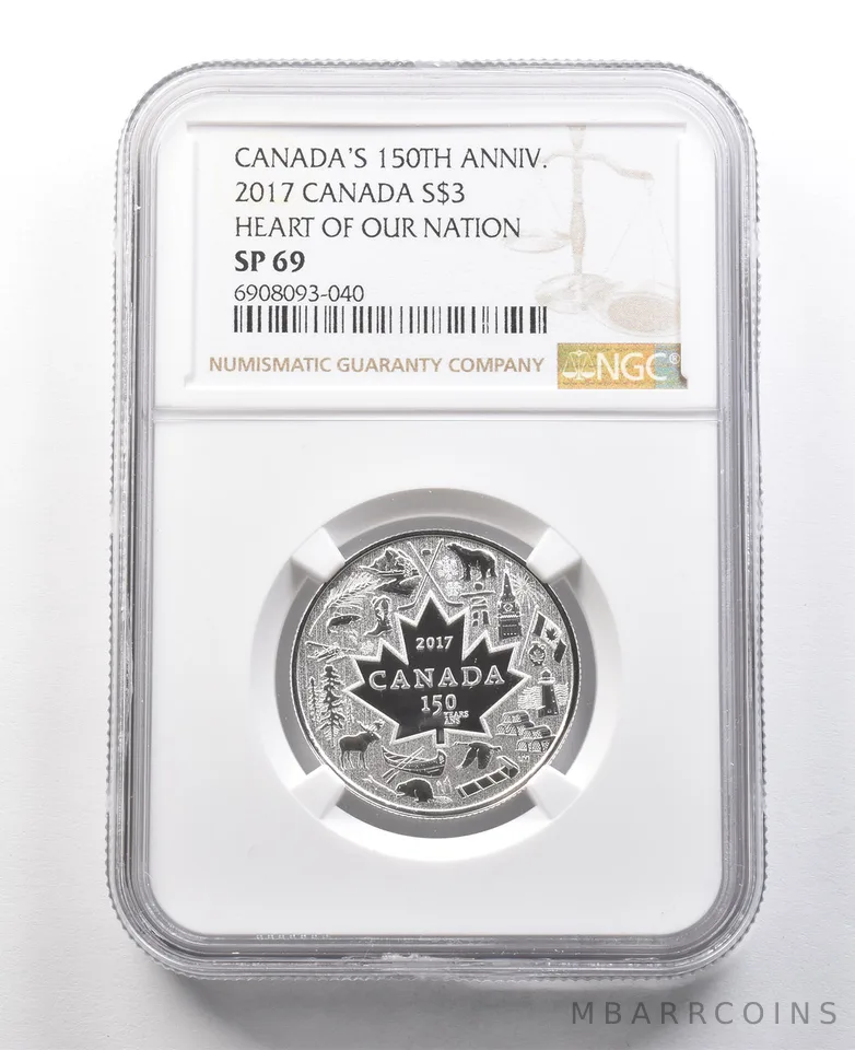 2017 Canada $3 Silver 150th Anniversary Heart Of Our Nation SP69 NGC a8414