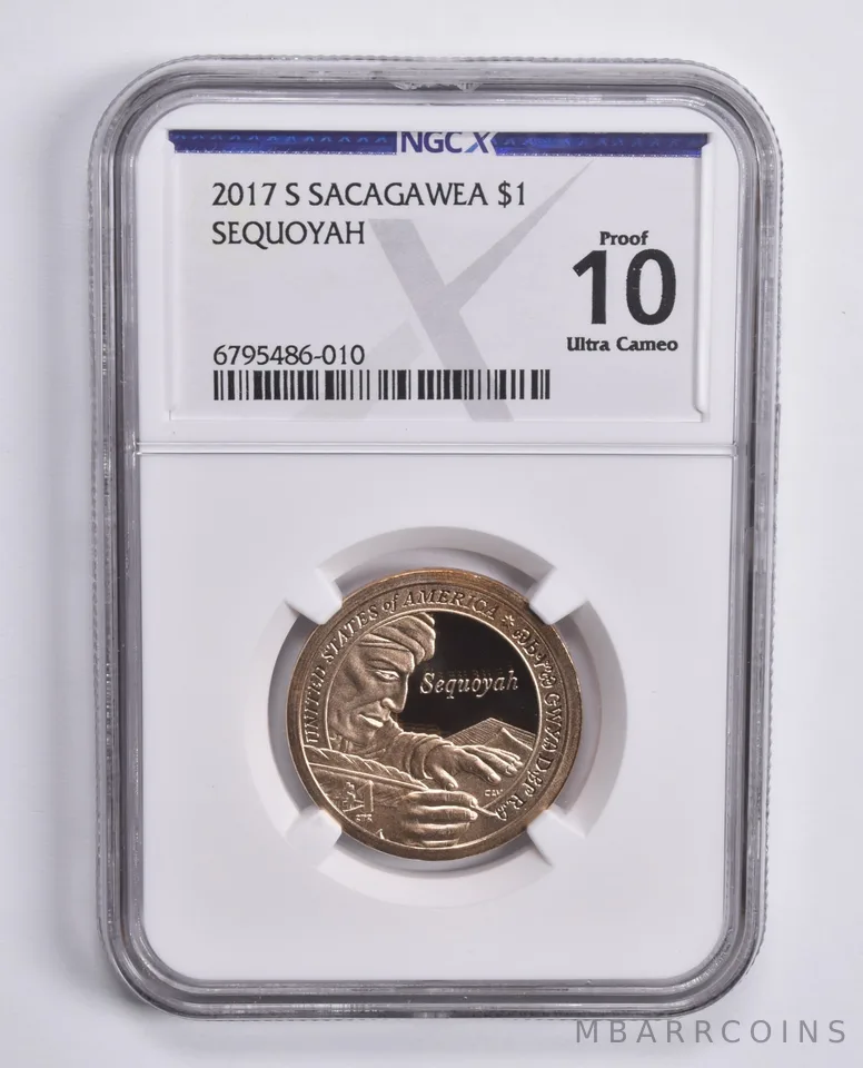 2017-S Sacagawea $1 Sequoyah Proof 10 UCAM NGC X NGCX