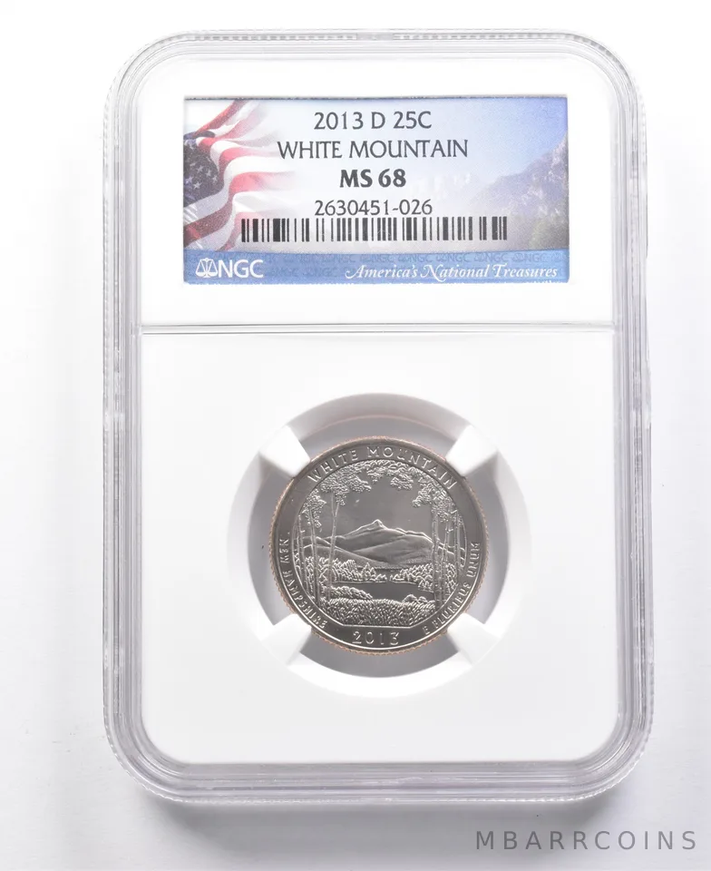 2013-D Washington Quarter White Mountain MS68 NGC *7684