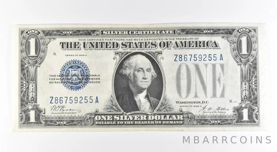 1928 A $1 Silver Certificate Blue Seal Fr#1601 *0506