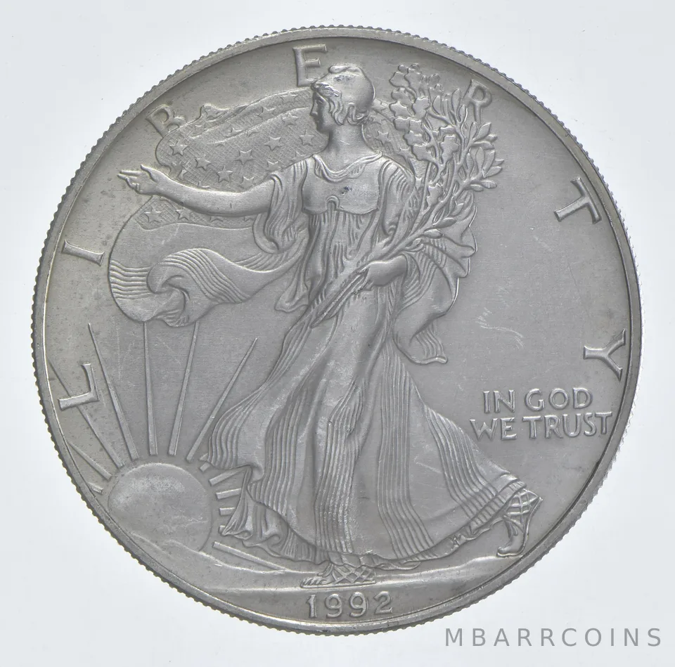 Better Date 1992 American Silver Eagle 1 Troy Oz .999 Fine Silver *162