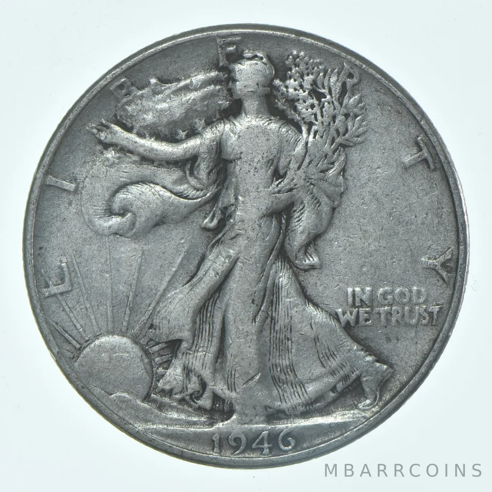 1946-P Walking Liberty Half Dollar CIRC VG+ 90% Silver