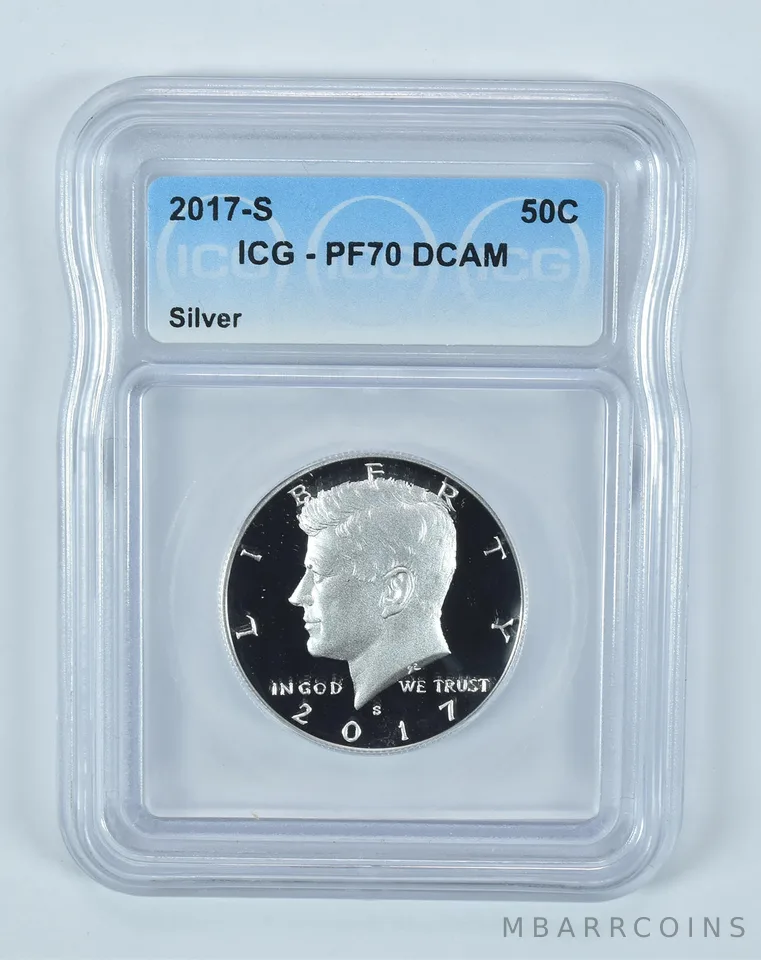 2017-S Kennedy Half Dollar Silver PR70 DCAM ICG