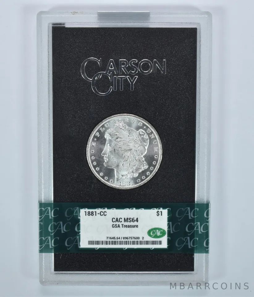 1881-CC Morgan Silver Dollar GSA Hoard MS64 CAC *7016