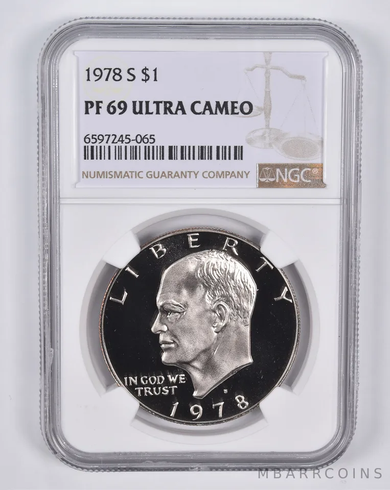 1978-S Eisenhower $1 PF69 UCam NGC Brown Lbl