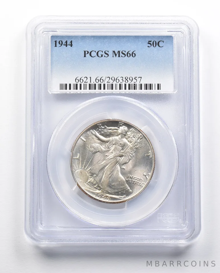 MS66 1944 Walking Liberty Half Dollar PCGS a3336