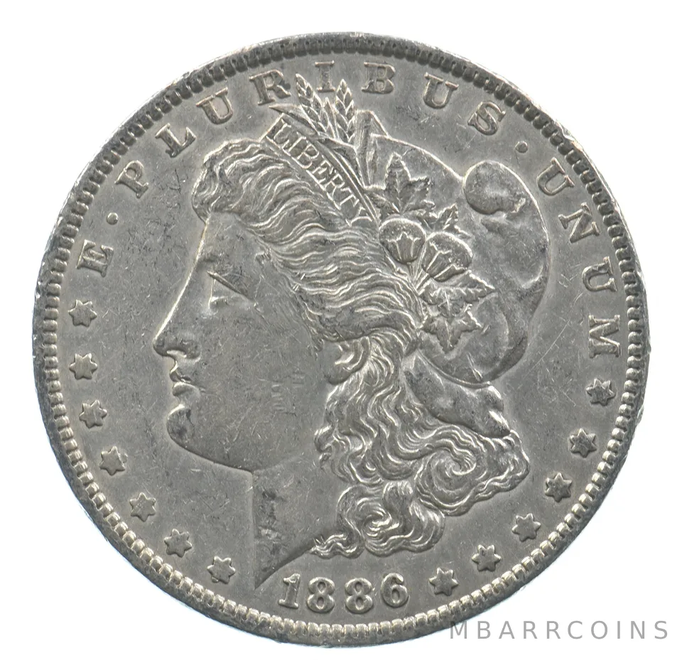 Early - 1886 Morgan Silver Dollar - 90% US Coin *406