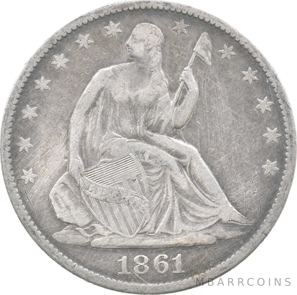 1861-O Seated Liberty Half Dollar *7588
