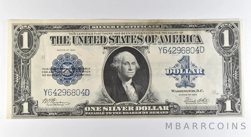1923 $1 Silver Certificate Large Note Blue Seal Fr#238 *0537