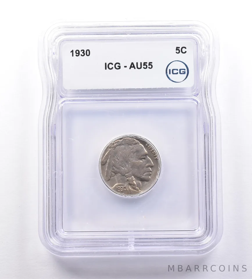 1930 Indian Head Buffalo Nickel AU55 ICG *9237