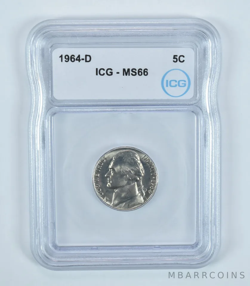 1964-D Jefferson Nickel MS66 ICG