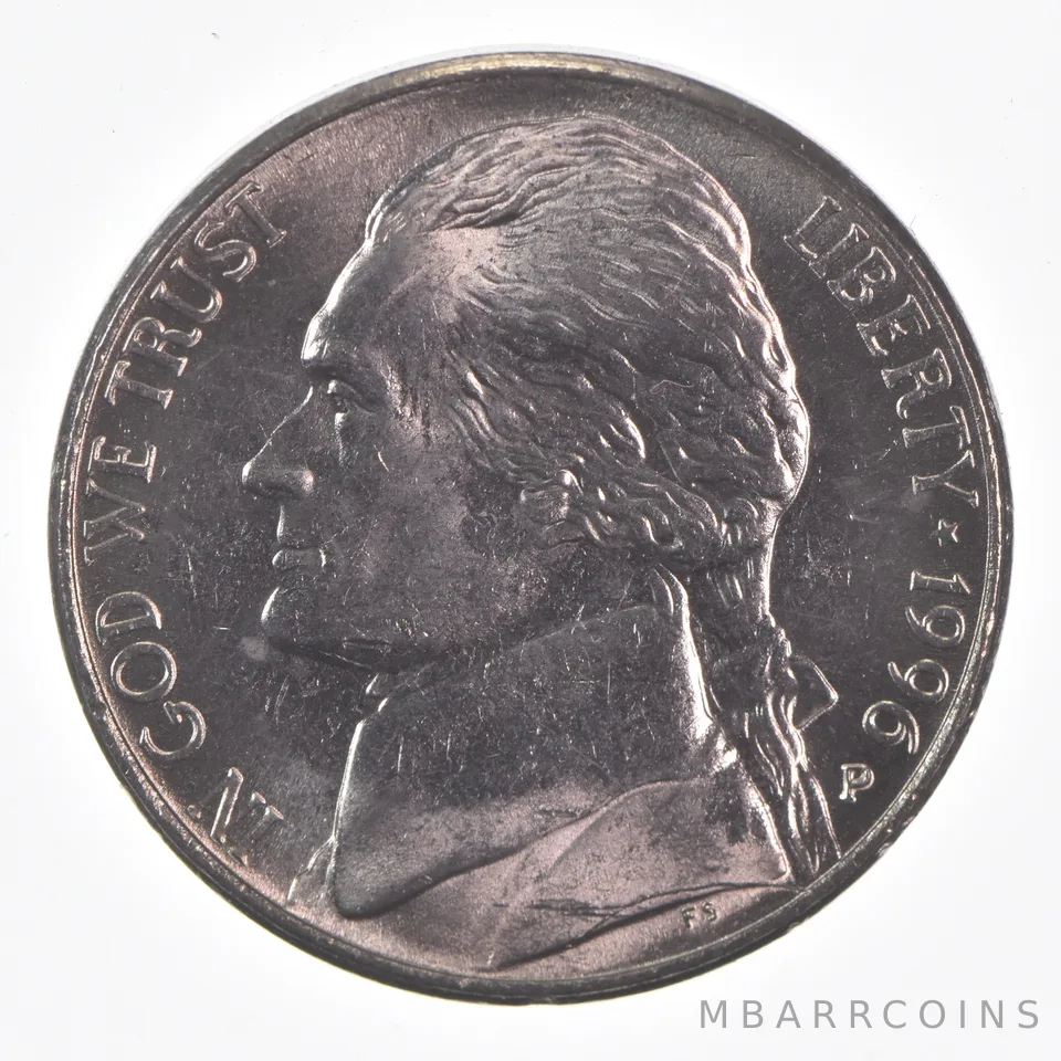 1996-P Jefferson Nickel Unc