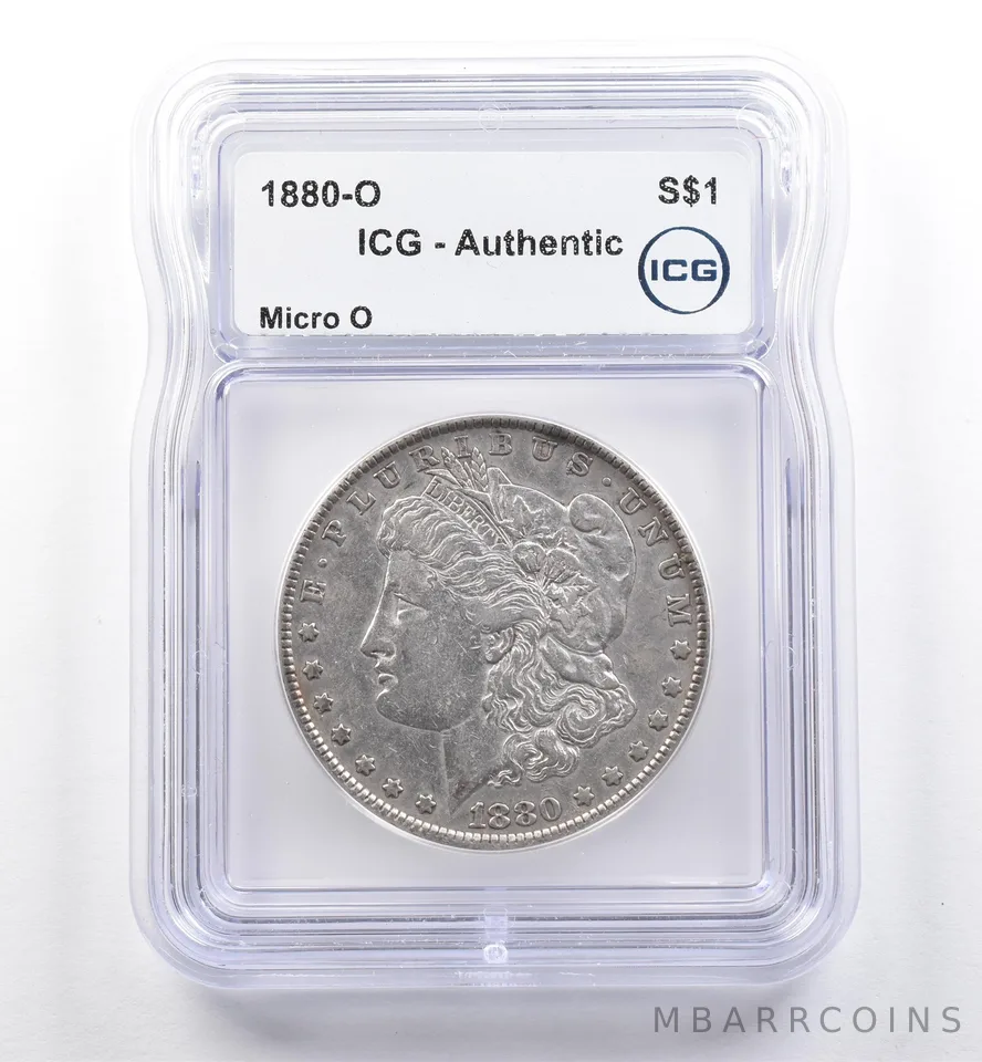 1880-O Morgan Silver Dollar Micro O Authentic ICG *6005