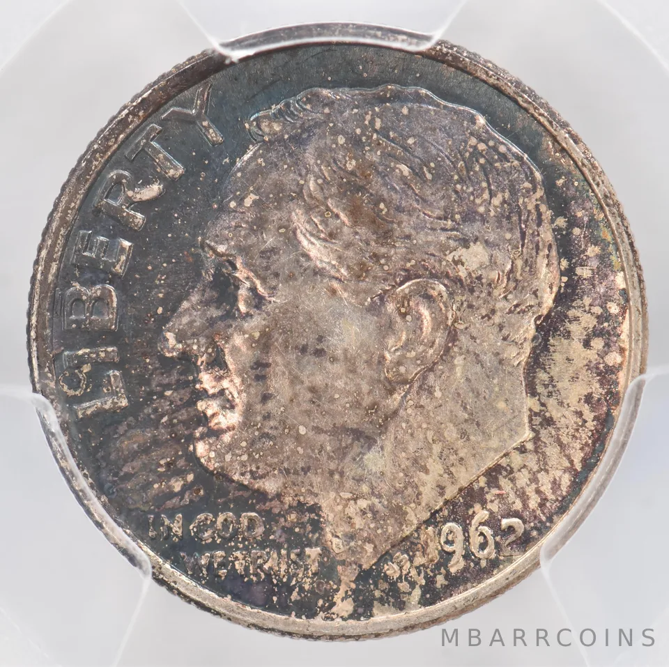 1962 Roosevelt Dime MS63 PCGS Beautiful Tone *0900