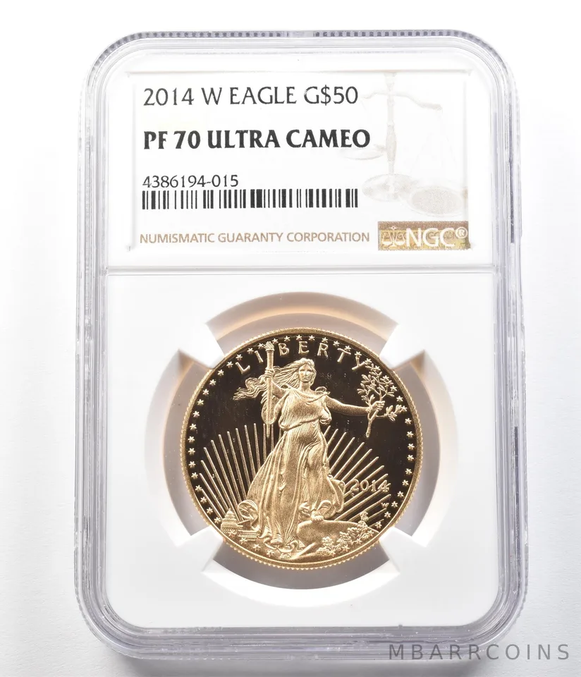2014-W $50 American Gold Eagle 1 Oz Gold PF70 UCAM NGC