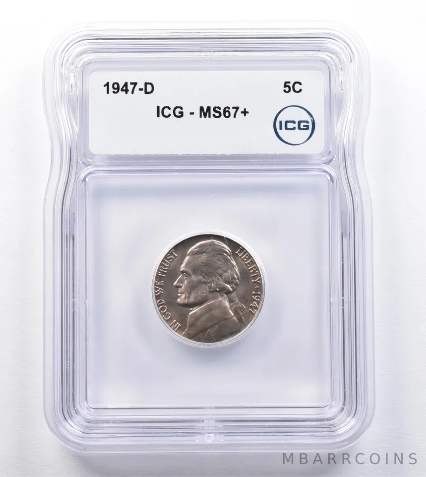 1947-D Jefferson Nickel MS67+ ICG *2038