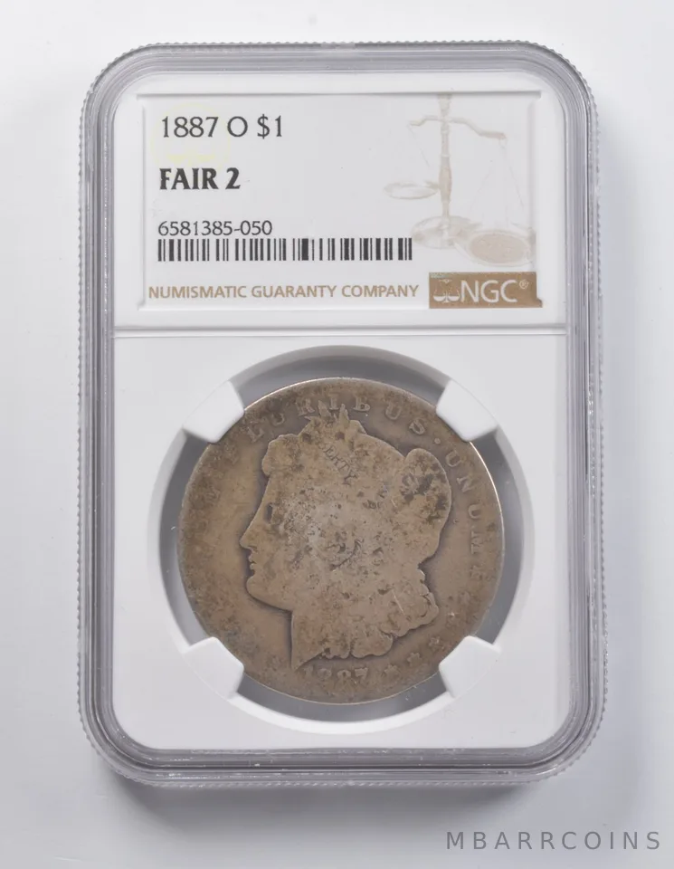 FAIR 2 1887-O Morgan Silver Dollar NGC a7092