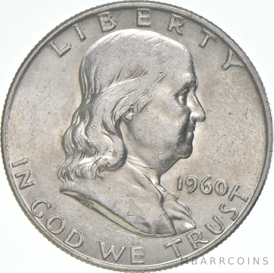 1960-D Franklin Half Dollar AU 90% Silver