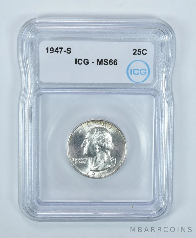 1947-S Washington Quarter MS66 ICG