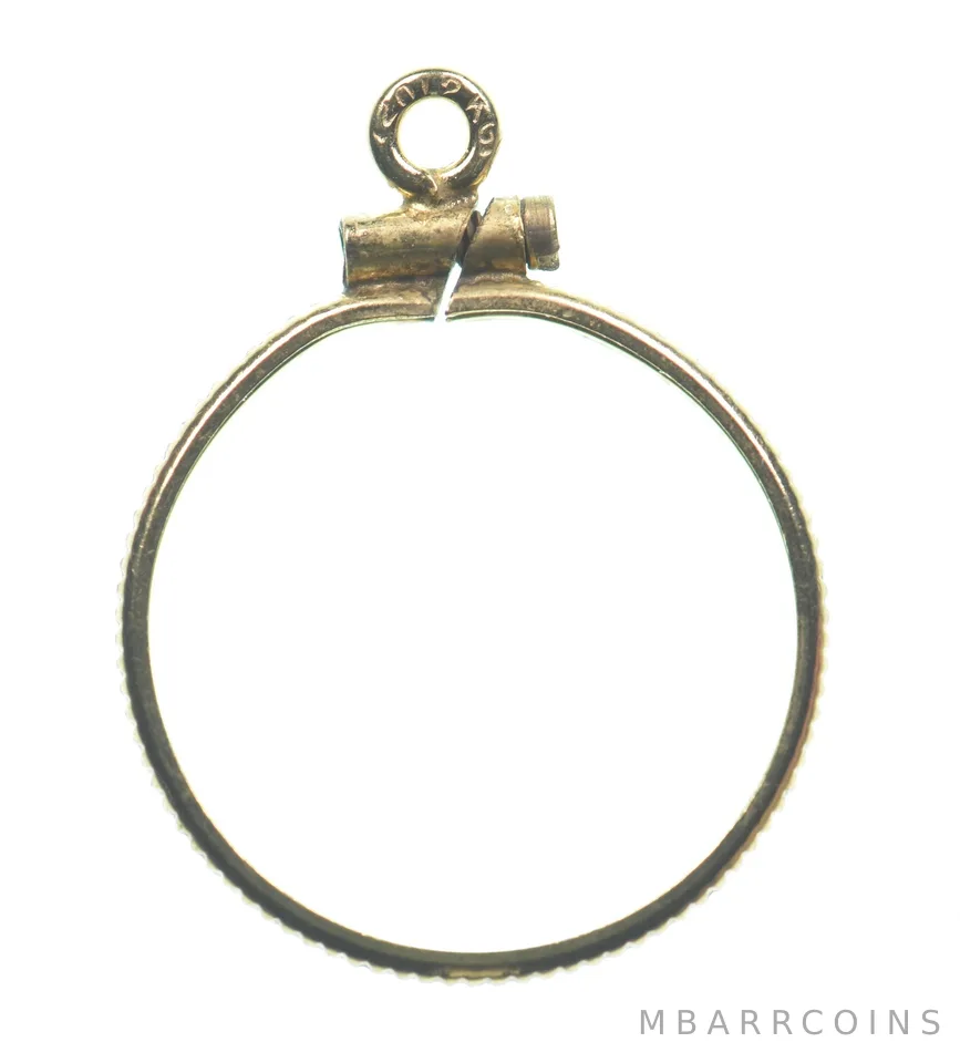 12k 0.6 Gram Gold Filled 15.5mm Coin Bezel Pendant Frame Edge *4954