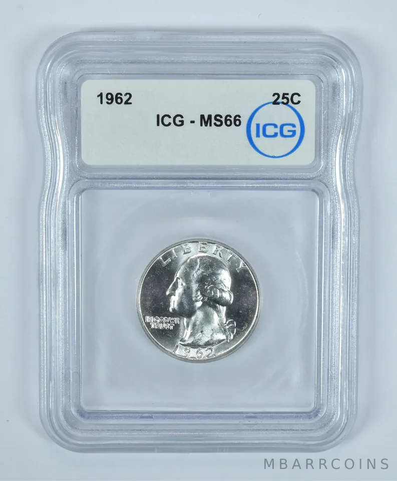 1962 Washington Quarter MS66 ICG