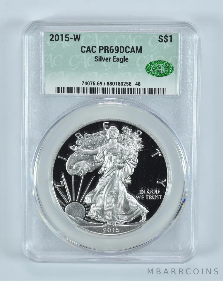 2015-W American Silver Eagle PR69 DCAM CAC CACg