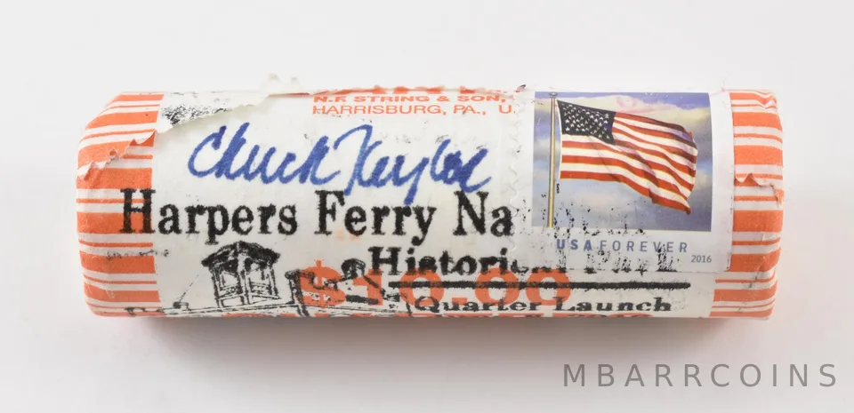 $10 FV 2016 ATB Quarter Harper's Ferry Unc Roll Chuck Taylor Stamped *7053