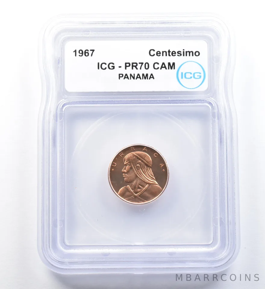 1967 Panama Centesimo PR70 CAM ICG a1158