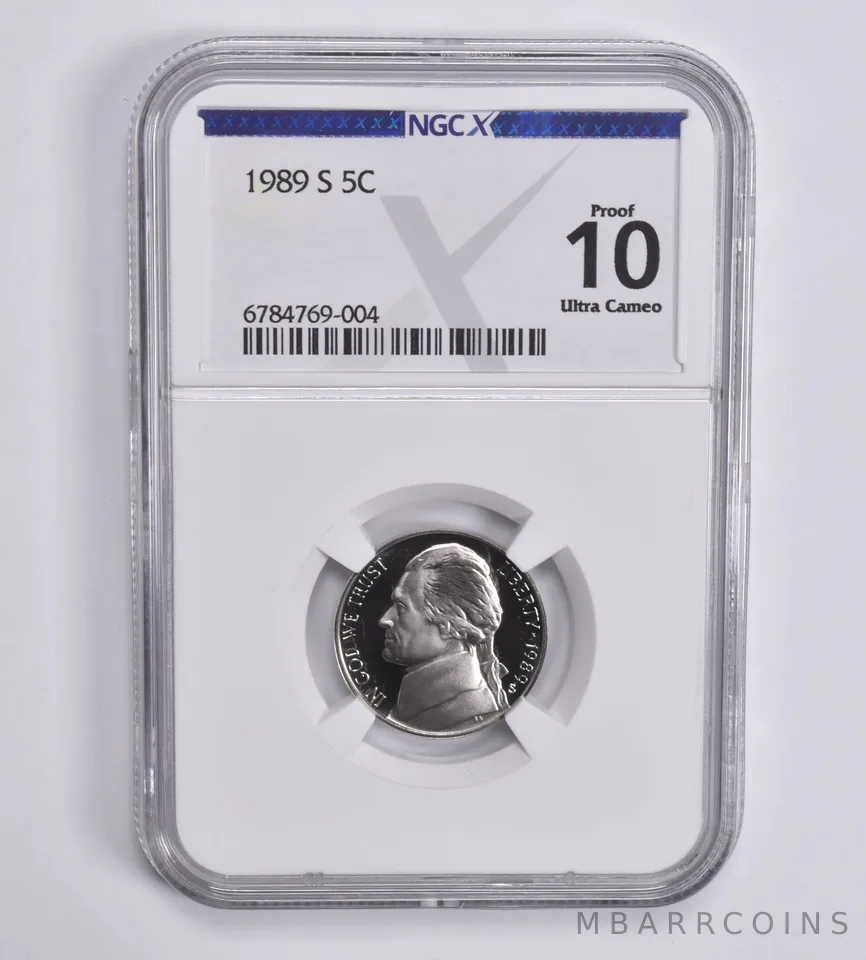 1989-S Jefferson Nickel Proof 10 UCAM NGC X NGCX