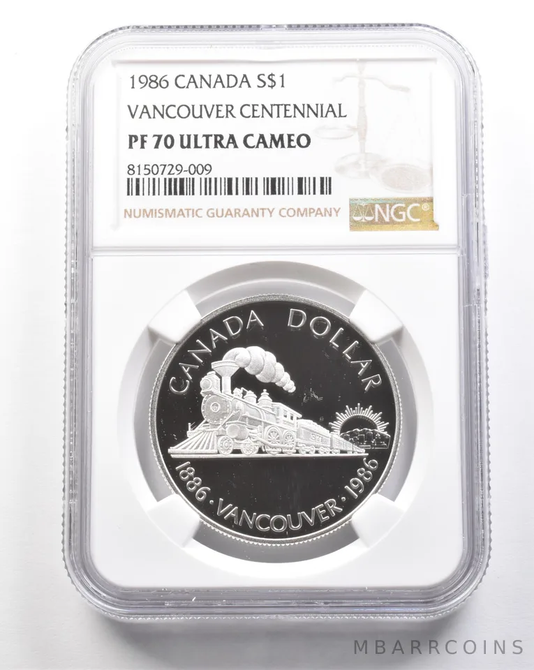 1986 Canada Silver Dollar Vancouver Centennial PF70 UCAM NGC a7432