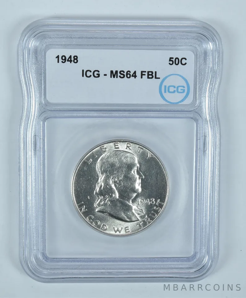 1948 Franklin Half Dollar MS64 FBL ICG