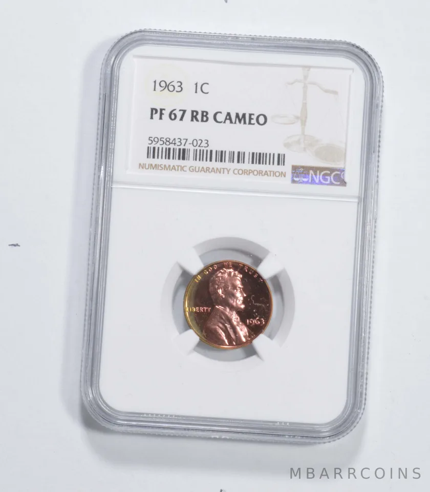 PF67 RB CAM 1963 Lincoln Memorial Cent - Graded NGC a6899