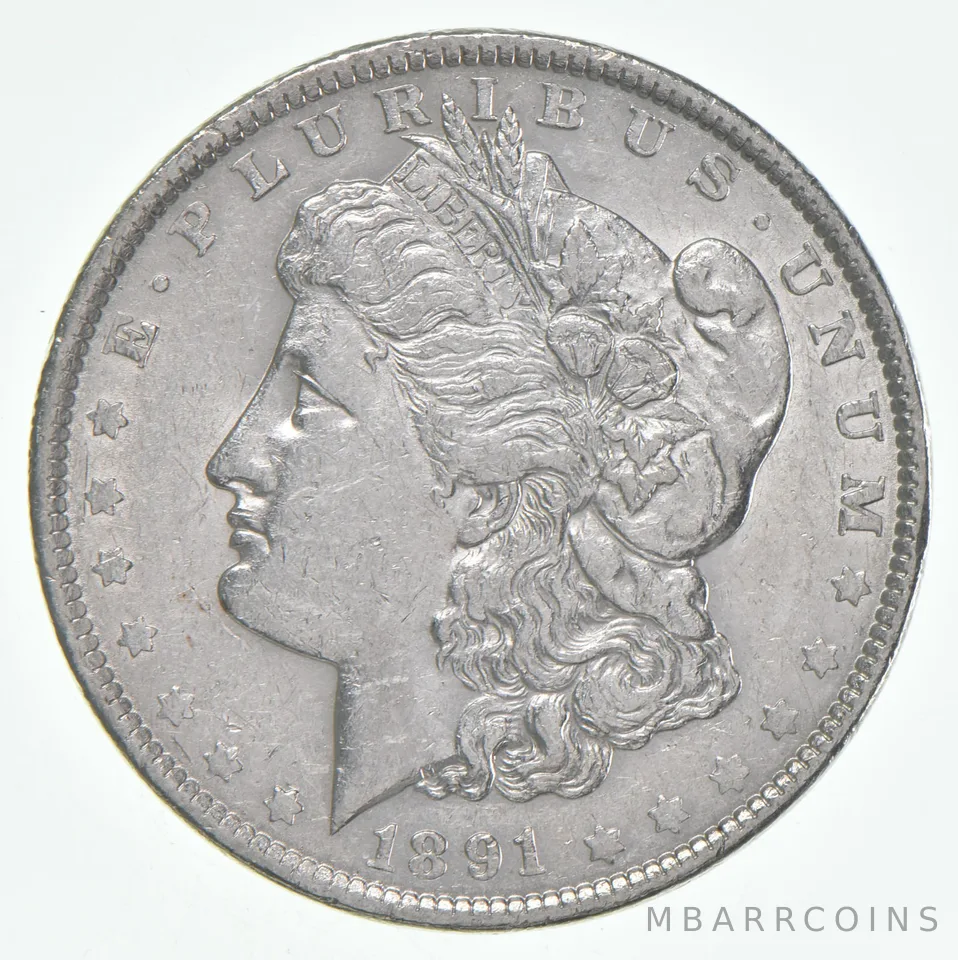 AU+ 1891 (P) Morgan Silver Dollar (1 coin)