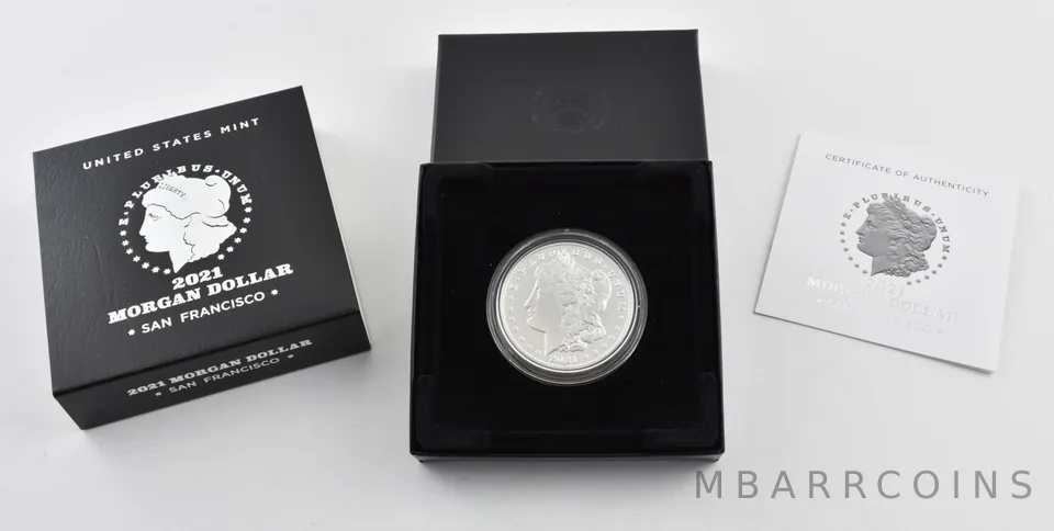 2021-S Morgan Silver Dollar - San Francisco COIN in OGP w/ COA