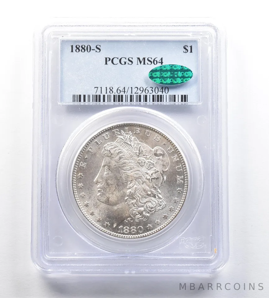 1880-S Morgan Silver Dollar MS64 PCGS CAC *7227