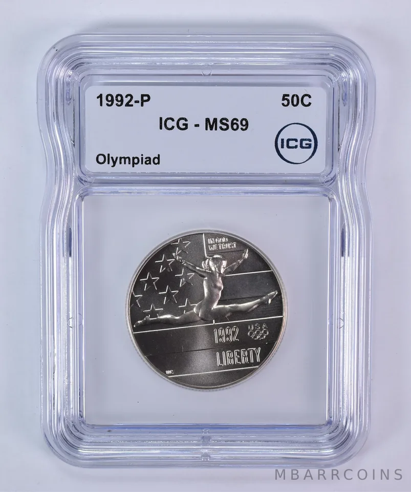1992-P Olympic Gymnastics Commemorative Half Dollar MS69 ICG