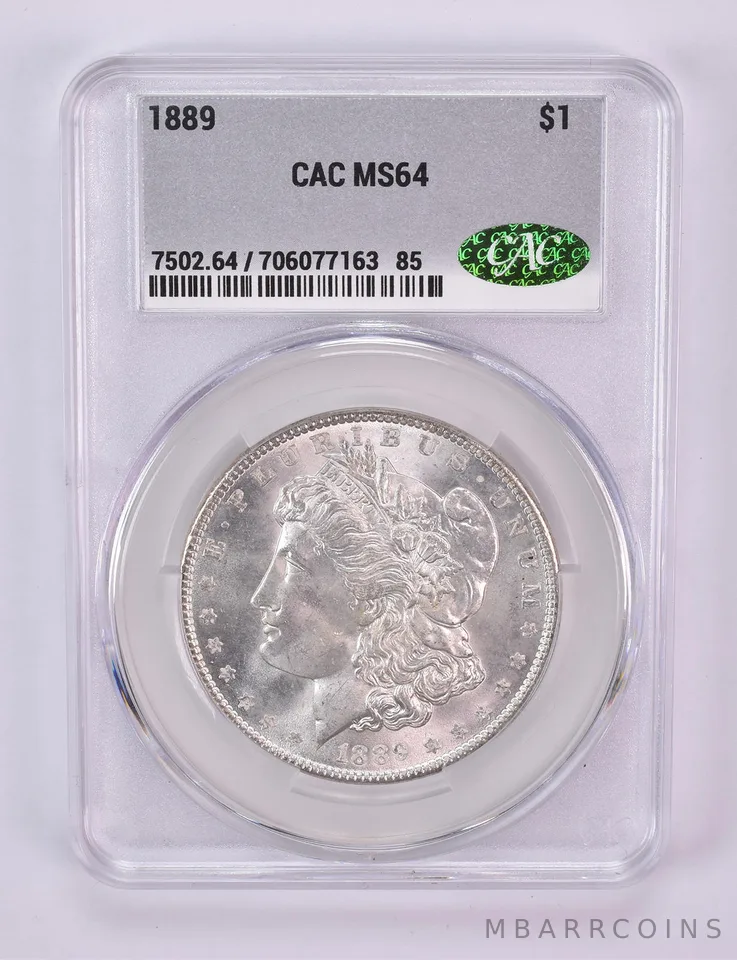 1889 Morgan Silver Dollar MS64 CAC CACg