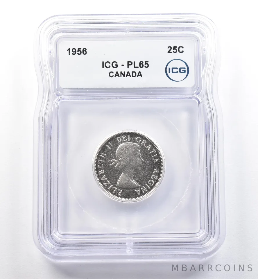 1956 Canada 25 Cents PL65 ICG *0245