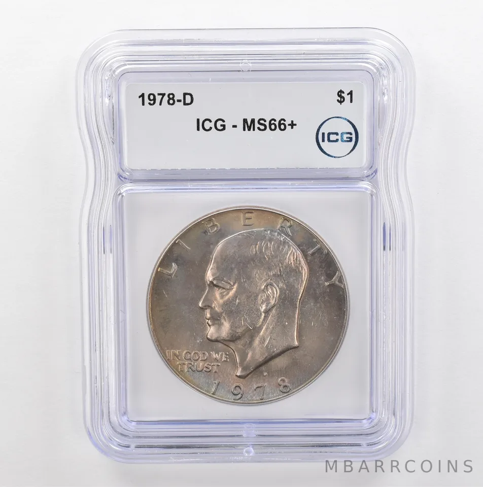 1978-D Eisenhower $1 MS66+ ICG Beautiful Tone *5355