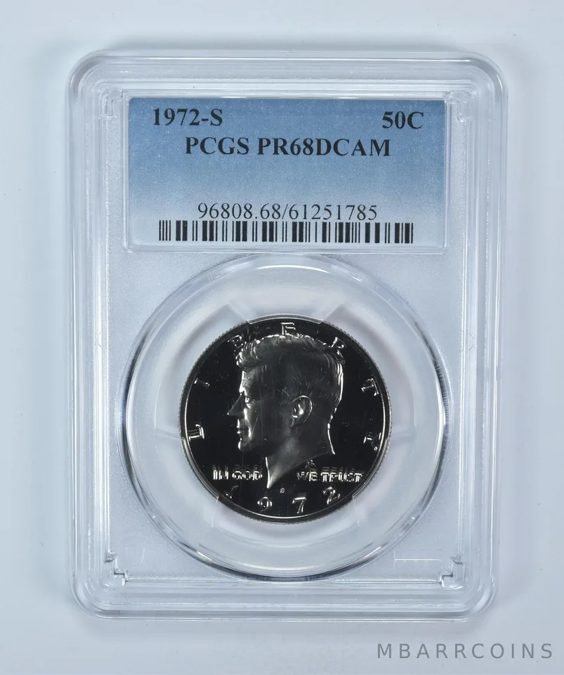 1972-S Kennedy Half Dollar PR68 DCAM PCGS Blue Label