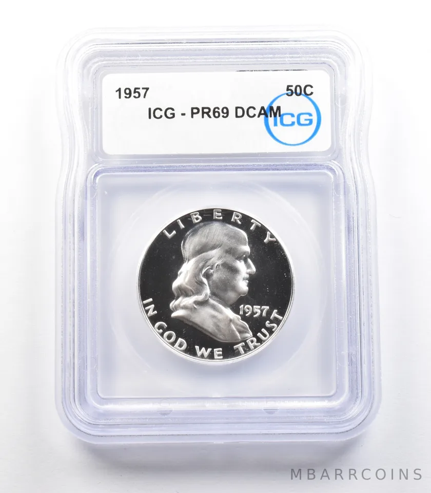 1957 Franklin Half Dollar PR69 DCAM ICG *2428