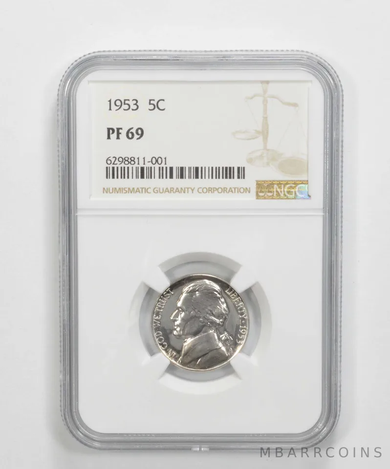 PF69 1953 Jefferson Nickel - Graded NGC *6885