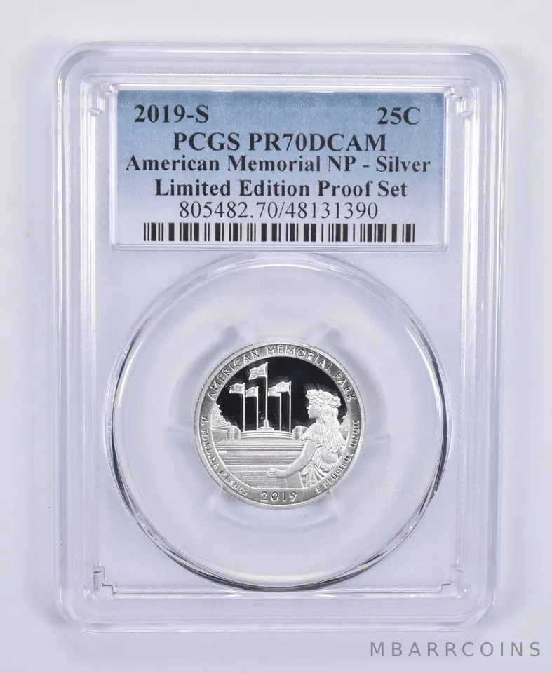 2019-S Quarter Silver American Memorial Limited Edition Set PR70 PCGS