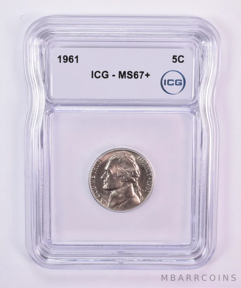 1961 Jefferson Nickel MS67+ ICG