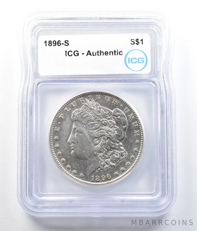 1896-S Morgan Silver Dollar Authentic ICG *7854