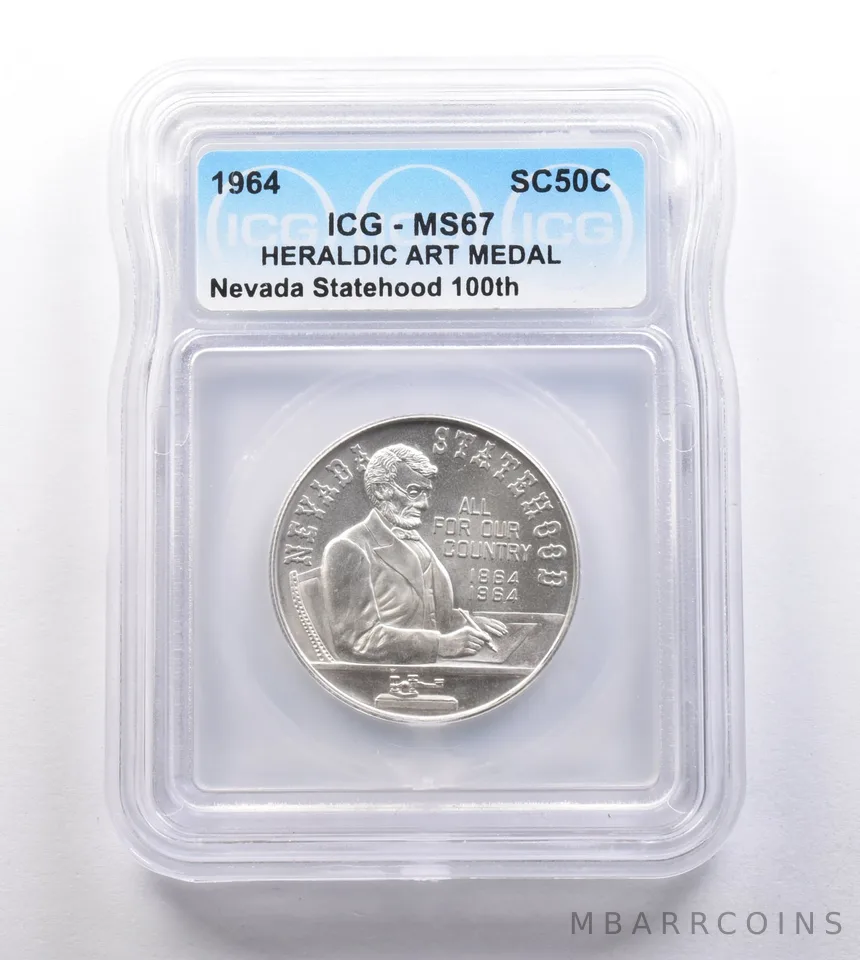 1964 So Called Half Dollar Nevada Statehood 100th MS67 ICG