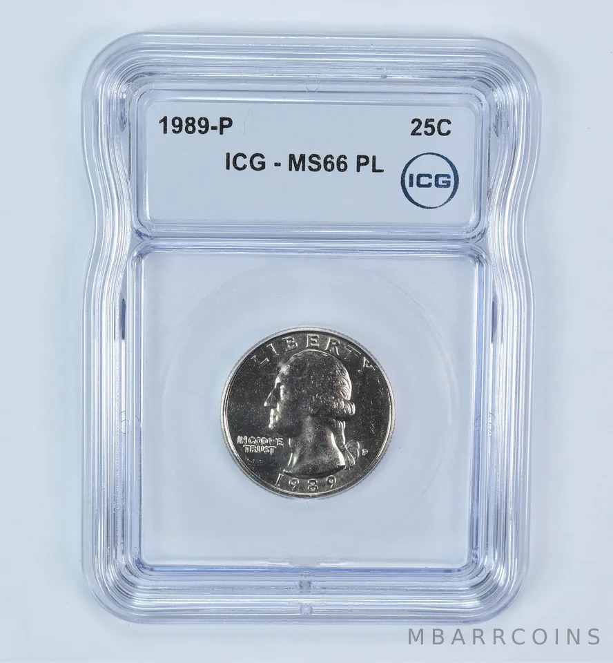 1989-P Washington Quarter MS66 PL ICG
