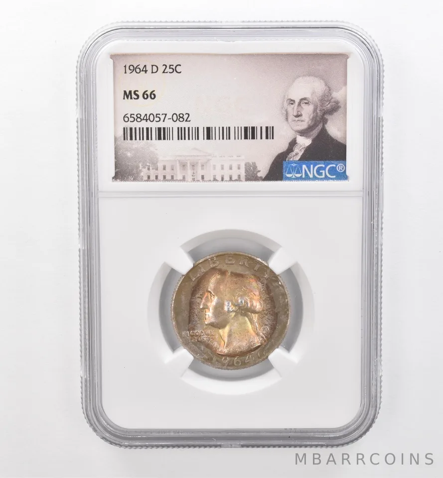 1964-D Washington Quarter MS66 NGC Beautiful Tone *1838