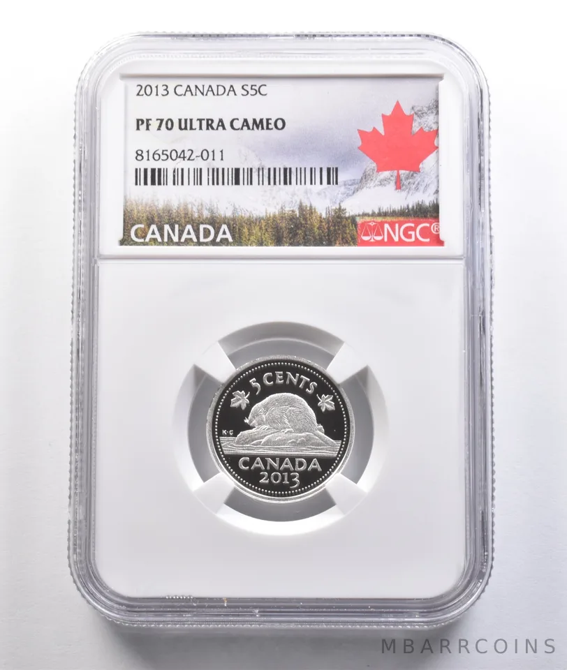 2013 Canada 5 Cents Silver PF70 UCAM NGC a6934